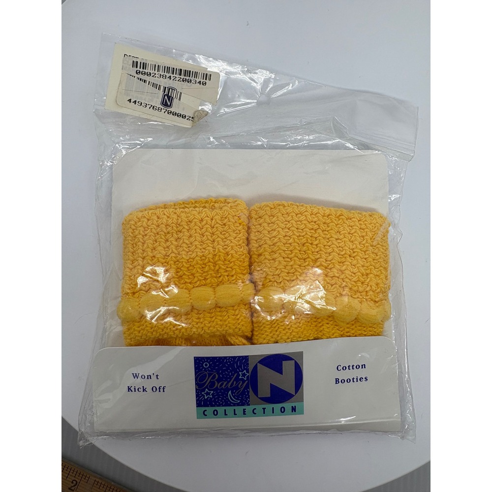 Baby Booties Nordstrom Cotton Blend Knit Yellow‎ Newborn Baby Shower Gift